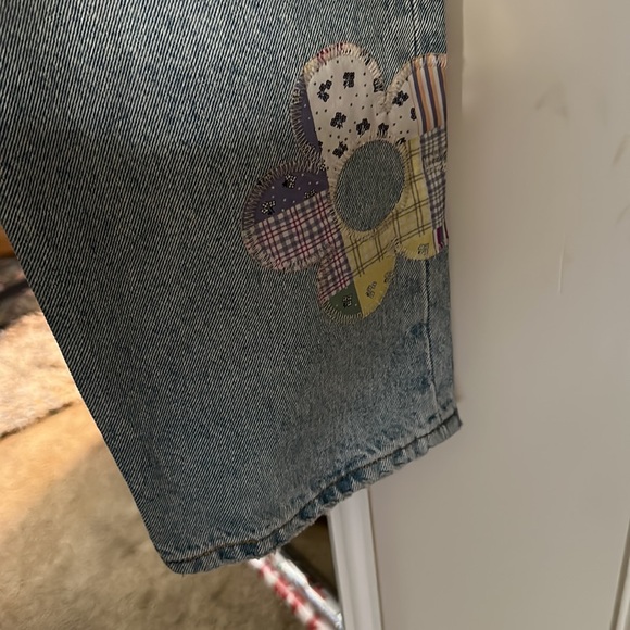 LEVIS 501 Patchwork Flower High Rise Straight Leg Jeans NWT - Picture 14 of 16